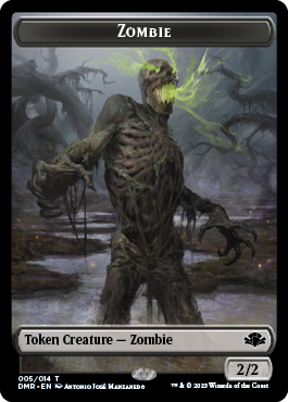 Zombie // Marit Lage Double-Sided Token [Dominaria Remastered Tokens] | North Game Den
