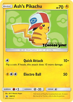 Ash's Pikachu (SM112) [Sun & Moon: Black Star Promos] | North Game Den