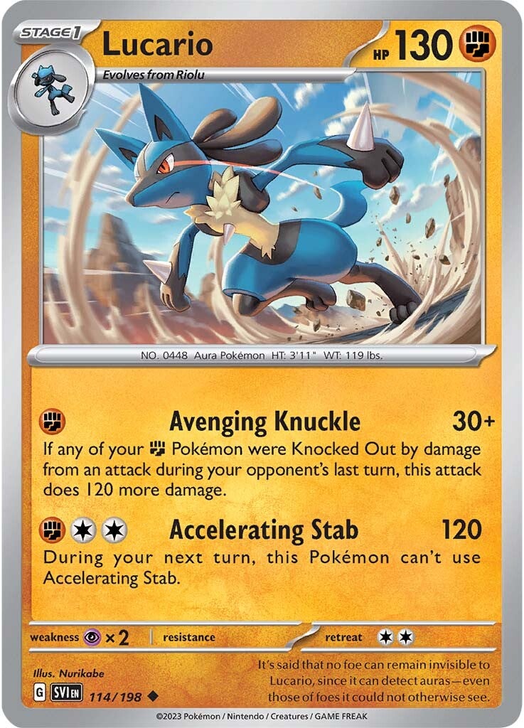 Lucario (114/198) [Scarlet & Violet: Base Set] | North Game Den