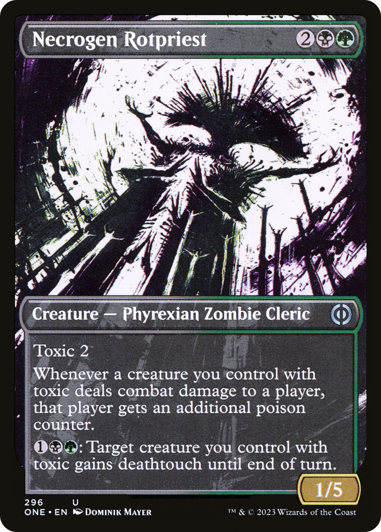 Necrogen Rotpriest (Borderless Ichor) [Phyrexia: All Will Be One] | North Game Den