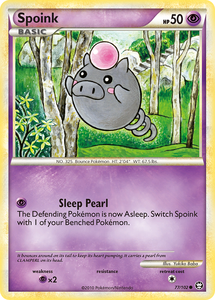 Spoink (77/102) [HeartGold & SoulSilver: Triumphant] | North Game Den