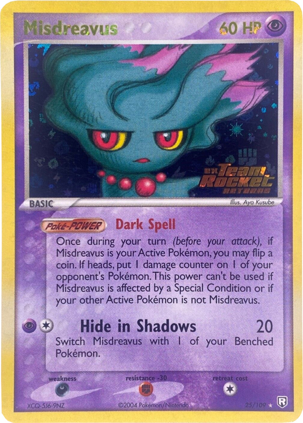 Misdreavus (25/109) (Stamped) [EX: Team Rocket Returns] | North Game Den