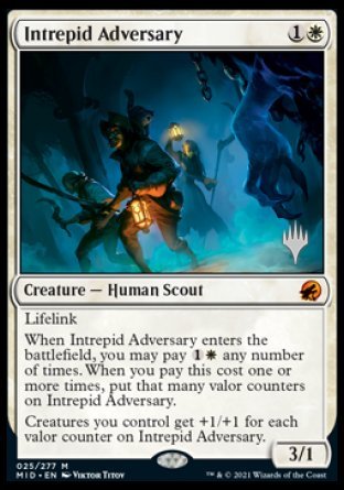 Intrepid Adversary (Promo Pack) [Innistrad: Midnight Hunt Promos] | North Game Den