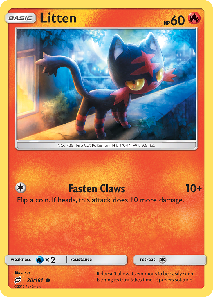 Litten (20/181) [Sun & Moon: Team Up] | North Game Den