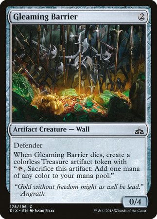Gleaming Barrier [Rivals of Ixalan] | North Game Den