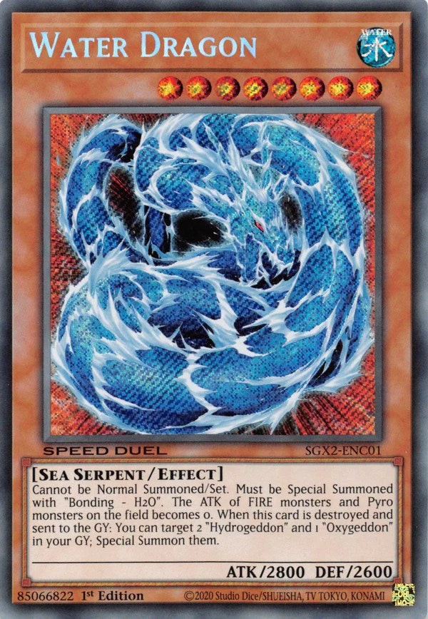 Water Dragon [SGX2-ENC01] Secret Rare | North Game Den