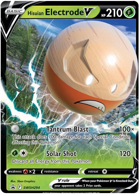 Hisuian Electrode V (SWSH294) (Jumbo Card) [Sword & Shield: Black Star Promos] | North Game Den