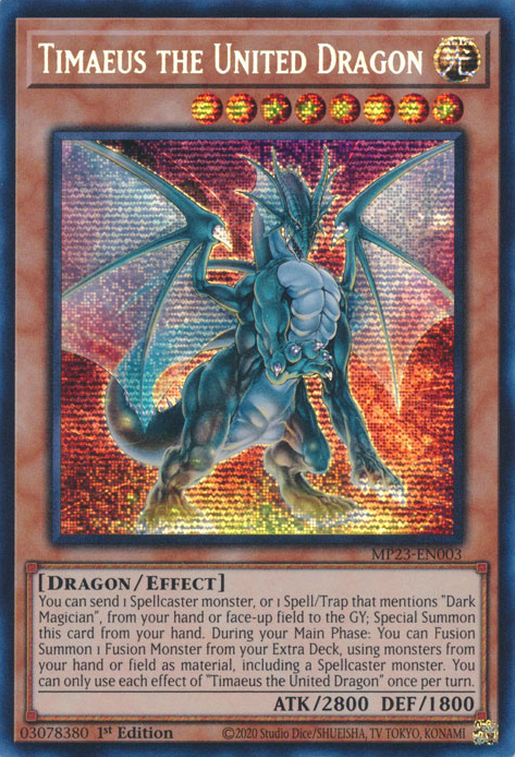 Timaeus the United Dragon [MP23-EN003] Prismatic Secret Rare | North Game Den