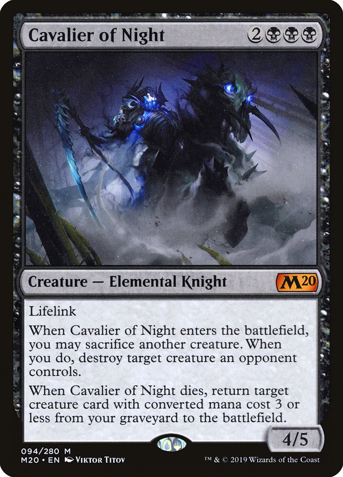 Cavalier of Night [Core Set 2020] | North Game Den