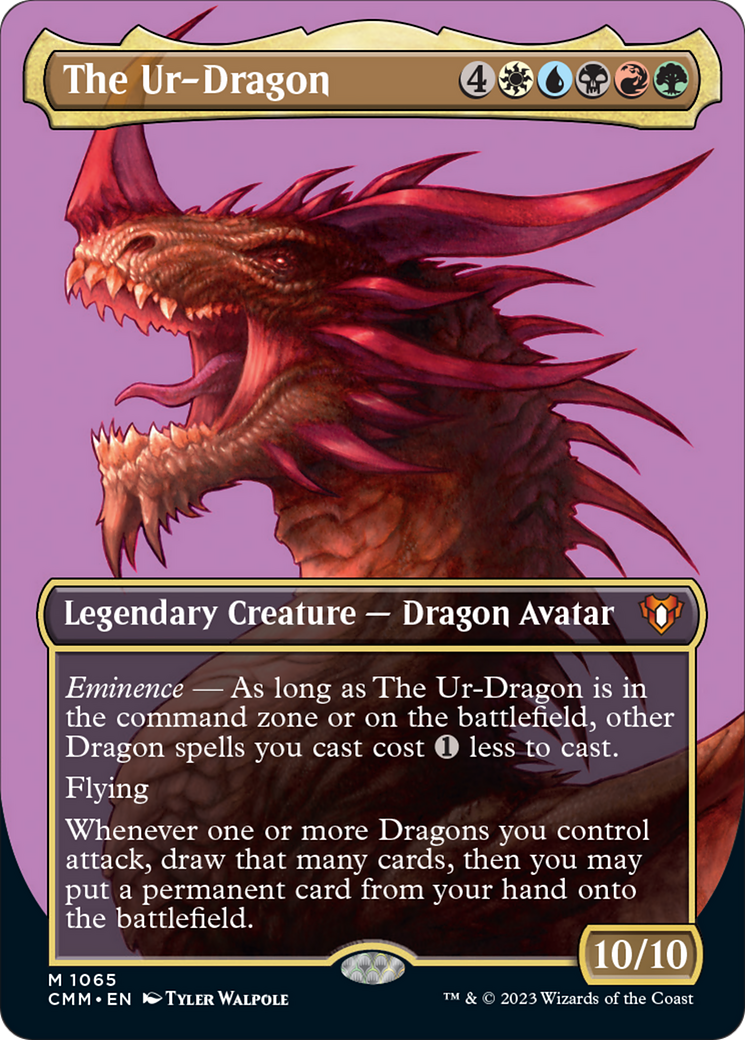The Ur-Dragon (Borderless Textured Foil Frame Break) [Commander Masters] | North Game Den