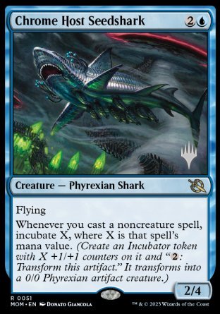 Chrome Host Seedshark (Promo Pack) [March of the Machine Promos] | North Game Den