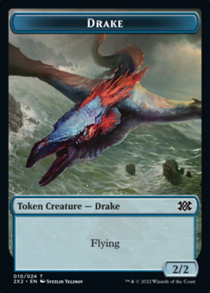 Drake // Soldier Double-sided Token [Double Masters 2022 Tokens] | North Game Den