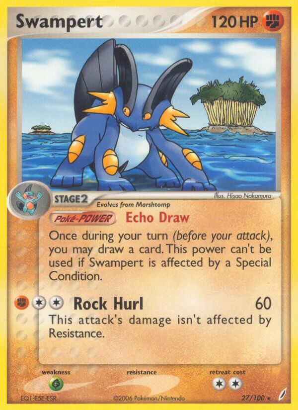 Swampert (27/100) (Theme Deck Exclusive) [EX: Crystal Guardians] | North Game Den