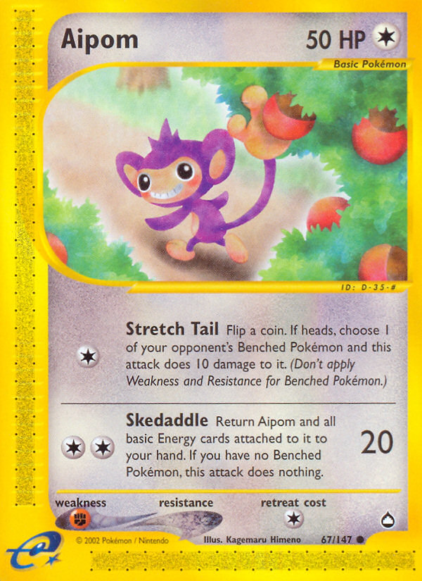 Aipom (67/147) [Aquapolis] | North Game Den