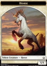 Horse // Warrior Double-sided Token [Hour of Devastation Tokens] | North Game Den