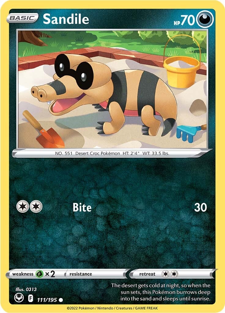 Sandile (111/195) [Sword & Shield: Silver Tempest] | North Game Den