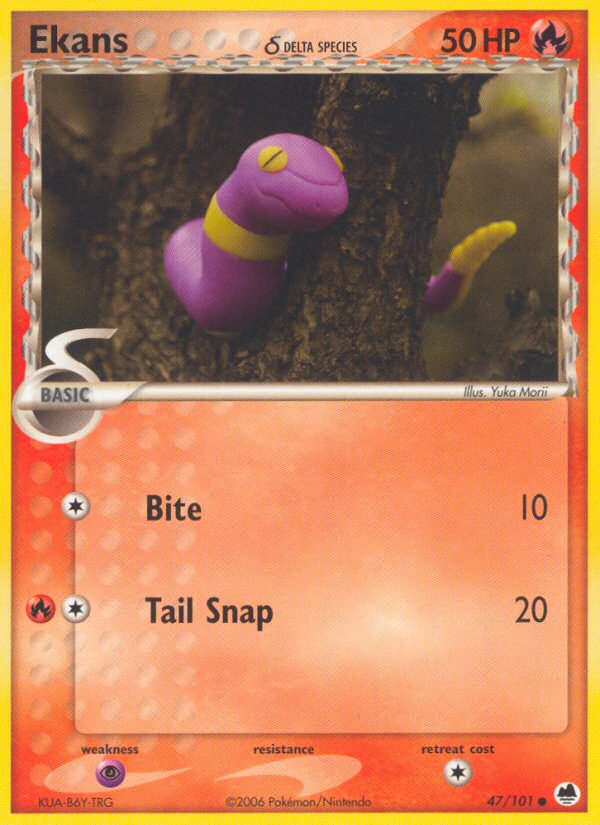 Ekans (47/101) (Delta Species) [EX: Dragon Frontiers] | North Game Den