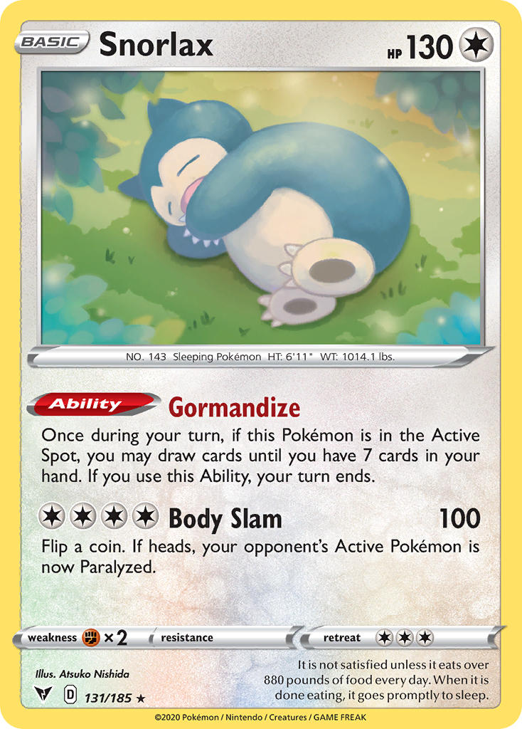 Snorlax (131/185) [Sword & Shield: Vivid Voltage] | North Game Den