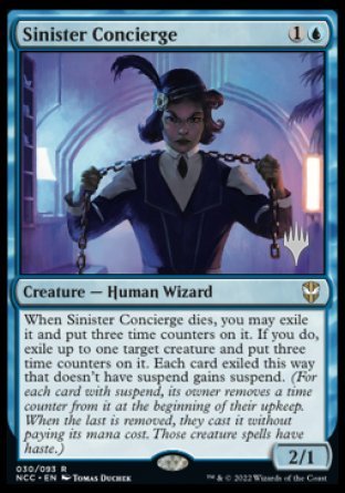 Sinister Concierge (Promo Pack) [Streets of New Capenna Commander Promos] | North Game Den