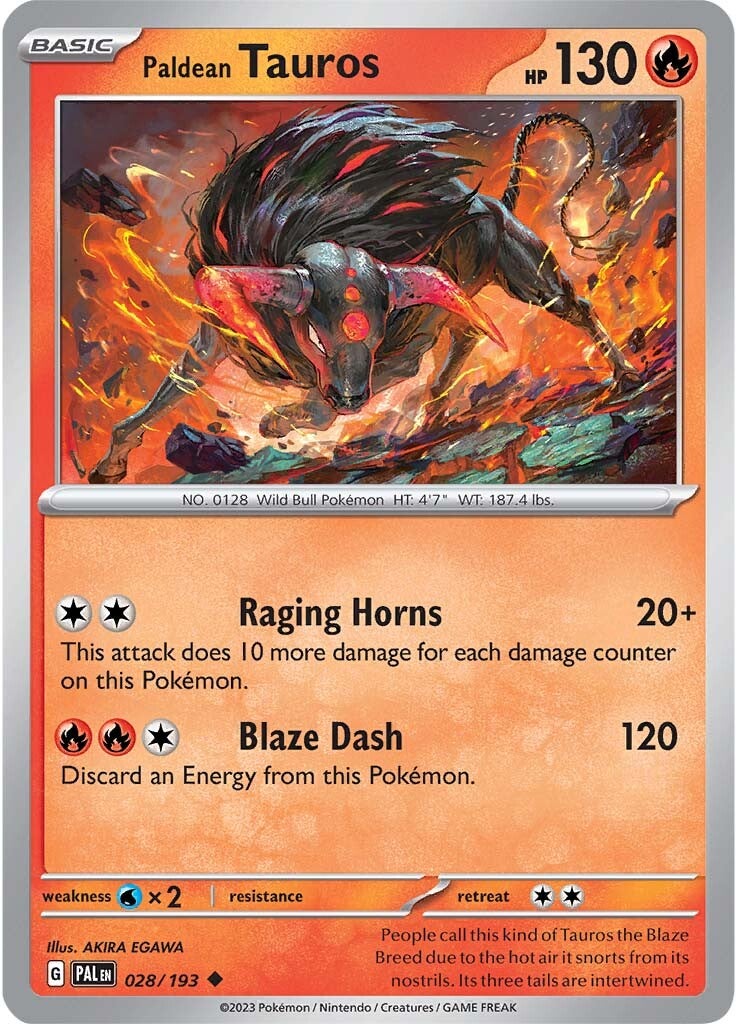 Paldean Tauros (028/193) [Scarlet & Violet: Paldea Evolved] | North Game Den