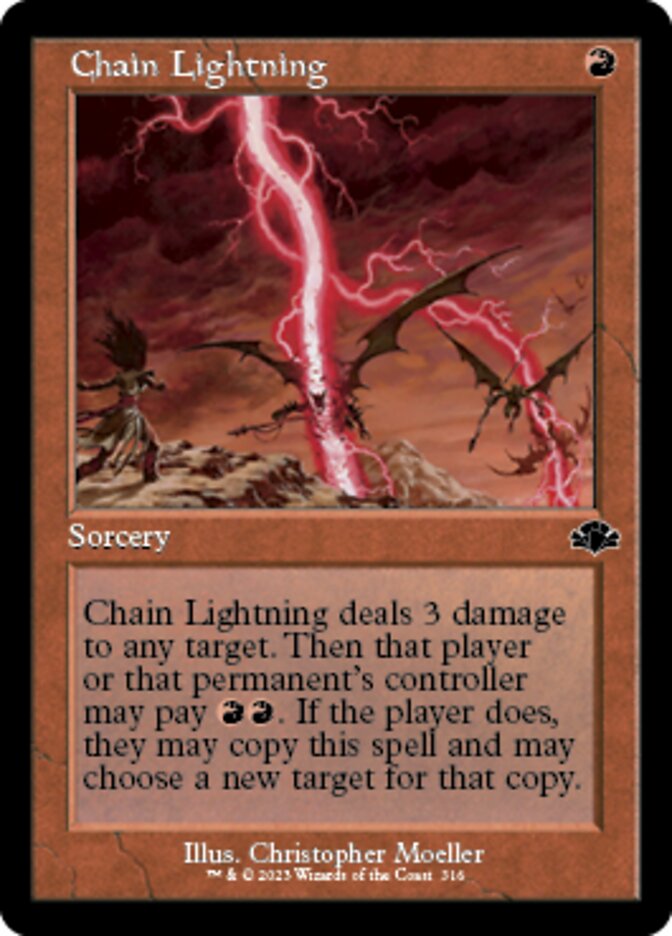 Chain Lightning (Retro) [Dominaria Remastered] | North Game Den