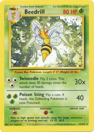 Beedrill (17/102) [Base Set Unlimited] | North Game Den