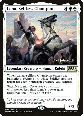 Lena, Selfless Champion [Core Set 2019 Promos] | North Game Den