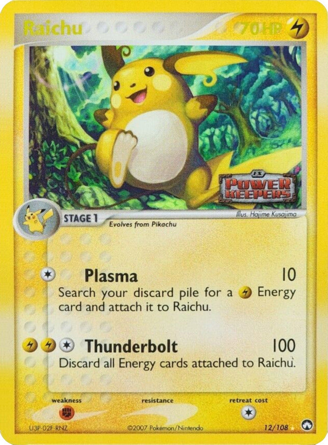 Raichu (12/108) (Stamped) [EX: Power Keepers] | North Game Den