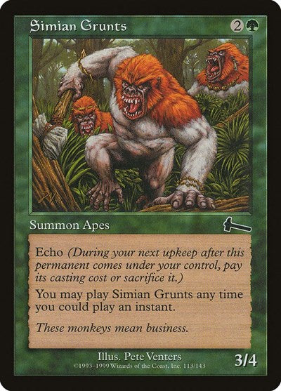 Simian Grunts [Urza's Legacy] | North Game Den