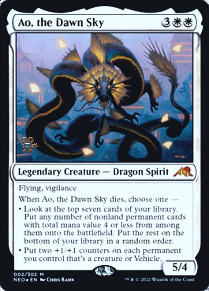 Ao, the Dawn Sky [Kamigawa: Neon Dynasty Prerelease Promos] | North Game Den