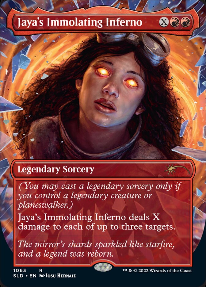 Jaya's Immolating Inferno (Borderless) [Secret Lair Drop Series] | North Game Den