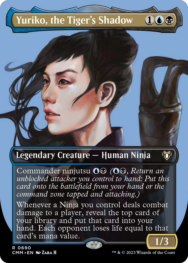 Yuriko, the Tiger's Shadow (Borderless Profile) [Commander Masters] | North Game Den