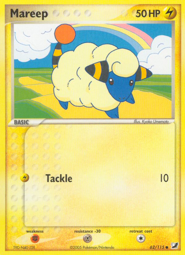 Mareep (62/115) [EX: Unseen Forces] | North Game Den