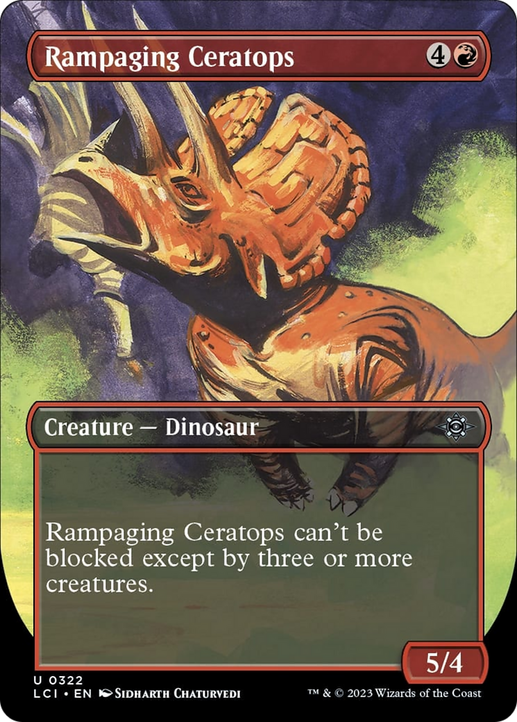 Rampaging Ceratops (Borderless) [The Lost Caverns of Ixalan] | North Game Den