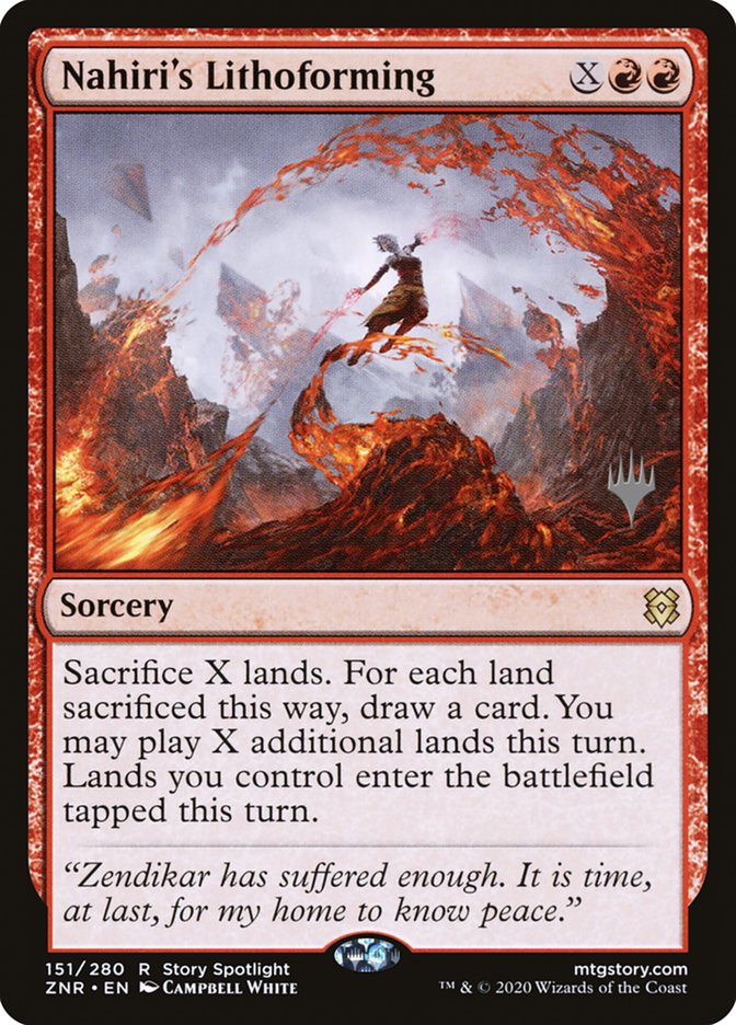 Nahiri's Lithoforming (Promo Pack) [Zendikar Rising Promos] | North Game Den
