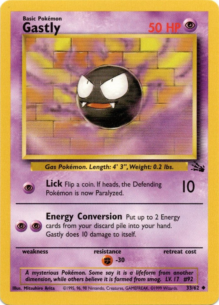 Gastly (33/62) [Fossil Unlimited] | North Game Den