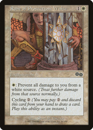 Rune of Protection: White [Urza's Saga] | North Game Den