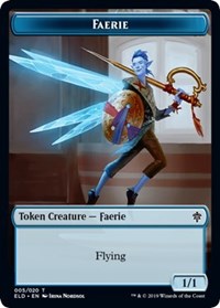 Faerie // Food (17) Double-sided Token [Throne of Eldraine Tokens] | North Game Den