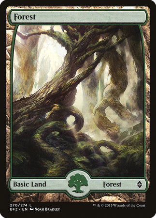 Forest (270) - Full Art [Battle for Zendikar] | North Game Den