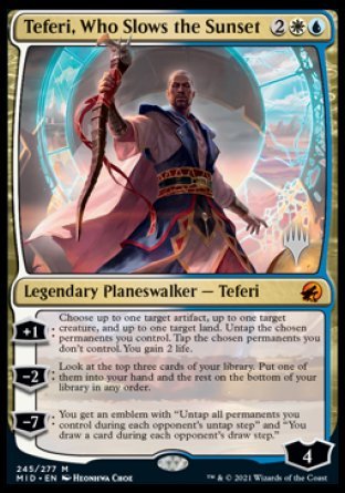 Teferi, Who Slows the Sunset (Promo Pack) [Innistrad: Midnight Hunt Promos] | North Game Den