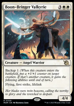 Boon-Bringer Valkyrie (Promo Pack) [March of the Machine Promos] | North Game Den