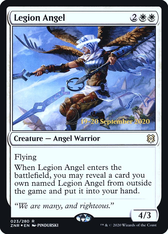 Legion Angel  [Zendikar Rising Prerelease Promos] | North Game Den