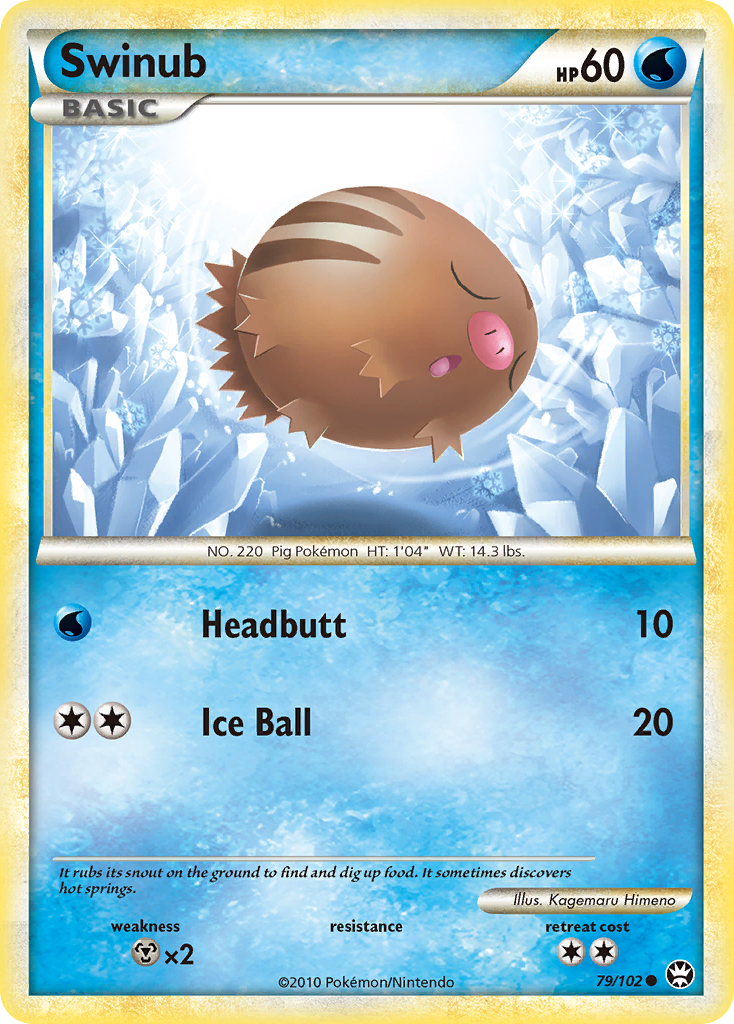 Swinub (79/102) [HeartGold & SoulSilver: Triumphant] | North Game Den