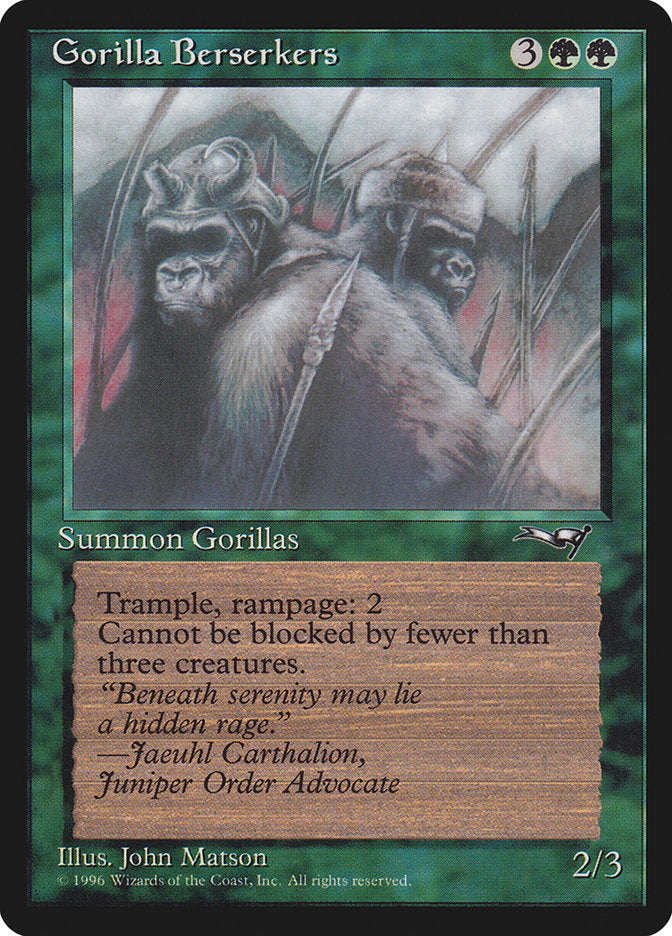 Gorilla Berserkers (Mouths Closed) [Alliances] | North Game Den