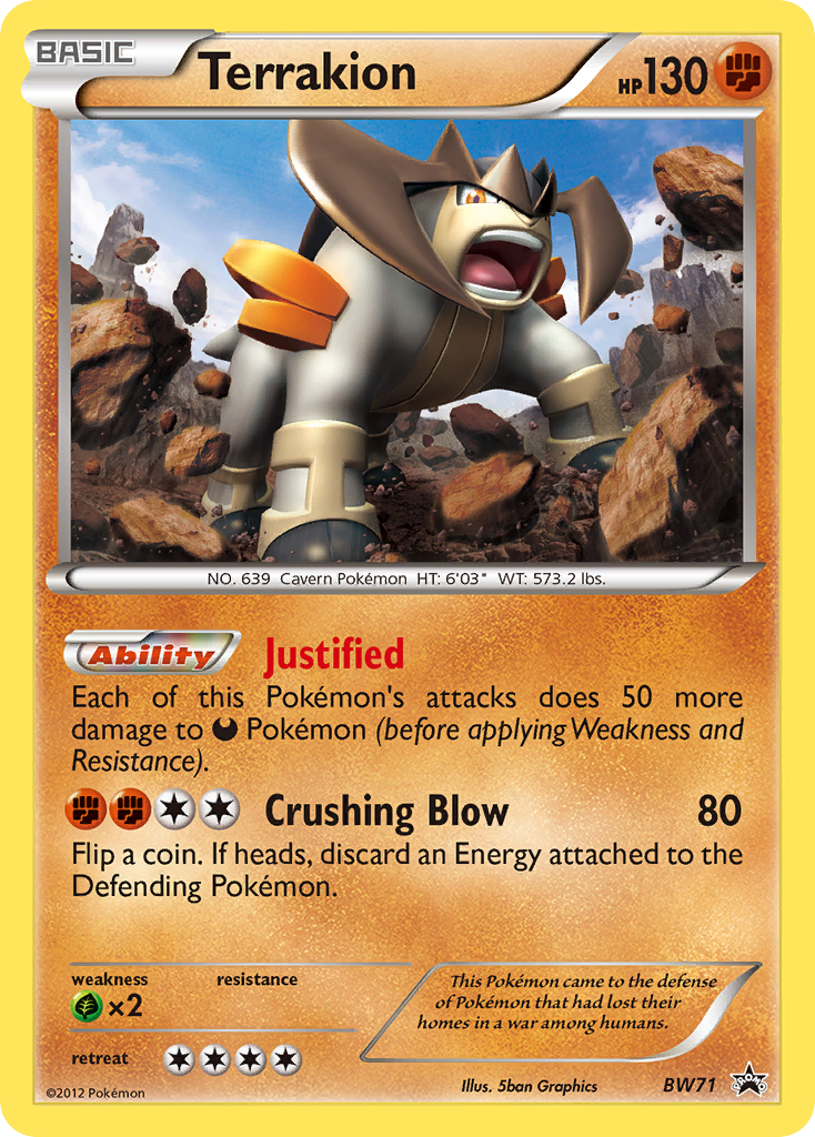 Terrakion (BW71) [Black & White: Black Star Promos] | North Game Den