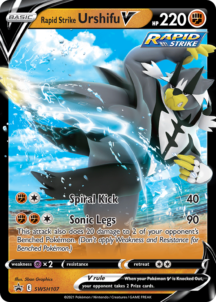 Rapid Strike Urshifu V (SWSH107) [Sword & Shield: Black Star Promos] | North Game Den