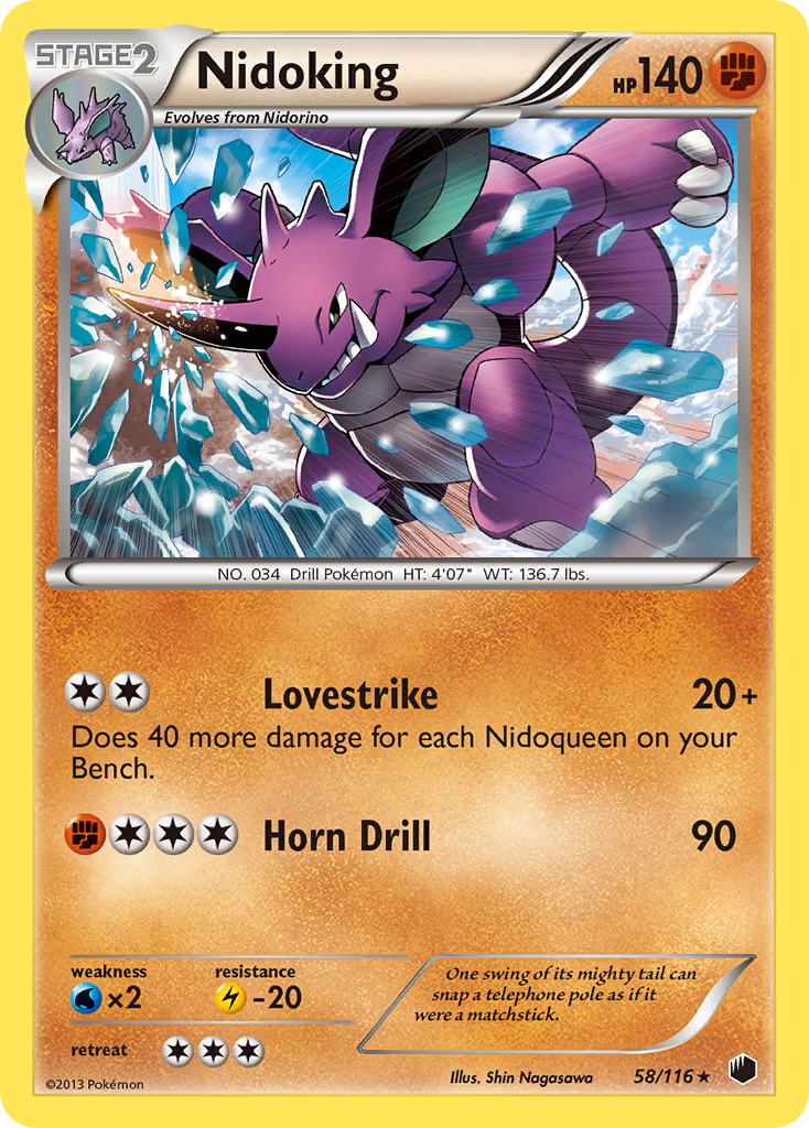 Nidoking (58/116) [Black & White: Plasma Freeze] | North Game Den