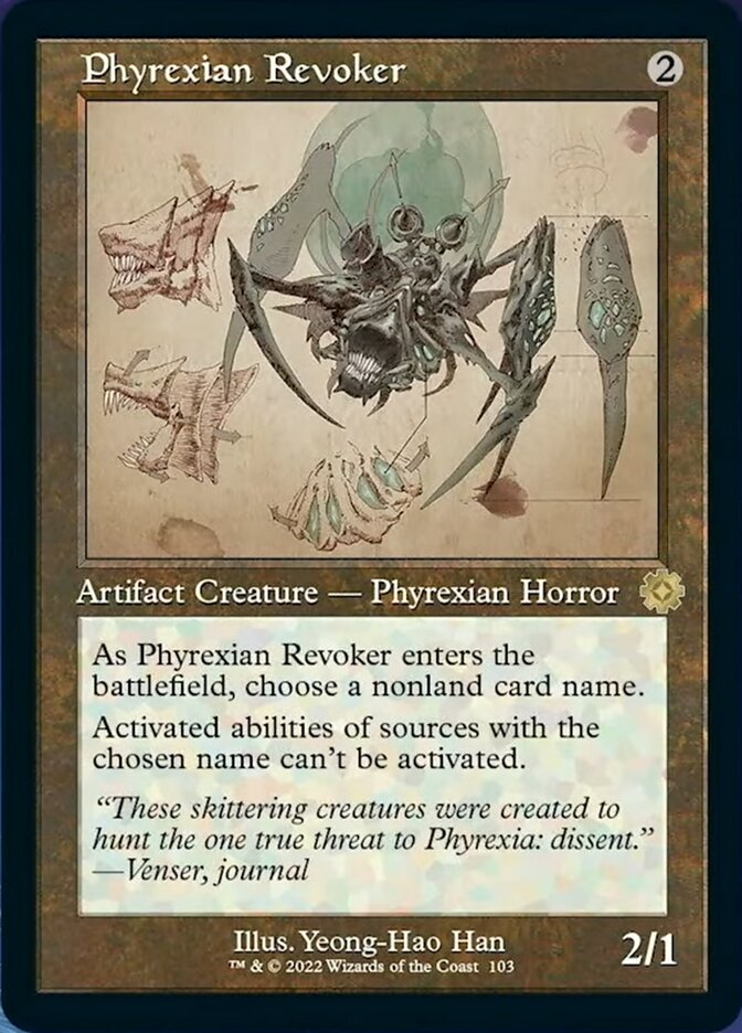 Phyrexian Revoker (Retro Schematic) [The Brothers' War Retro Artifacts] | North Game Den