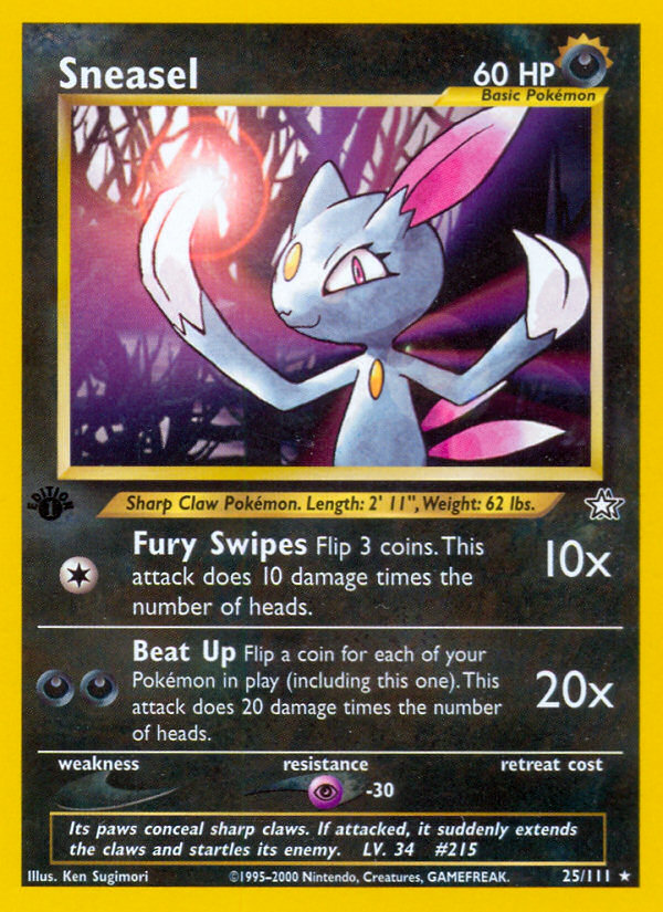 Sneasel (25/111) [Neo Genesis 1st Edition] | North Game Den