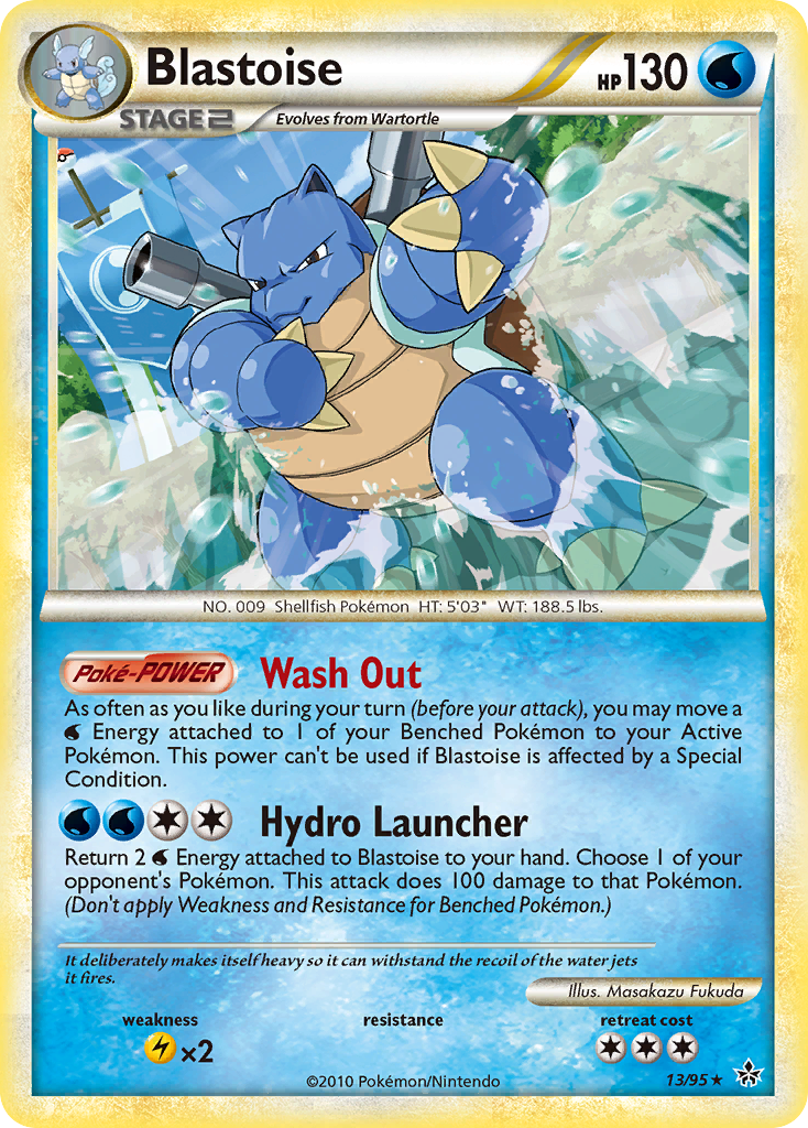 Blastoise (13/95) [HeartGold & SoulSilver: Unleashed] | North Game Den